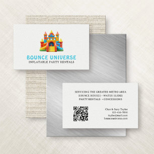 Tarjeta De Visita Alquiler de Casas de Rebote para Fiestas