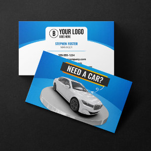 Tarjeta De Visita Alquiler de Coches de Lujo Modernos Automóvil Alqu