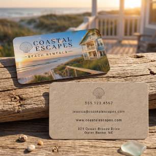 Tarjeta De Visita Alquiler de Playa Costera