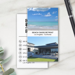Tarjeta De Visita Alquiler de vacaciones en Beach House Iconos de me