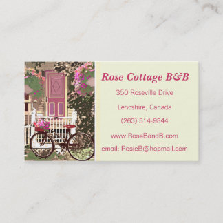 Tarjeta De Visita Alquiler floral bonito de la cama y del