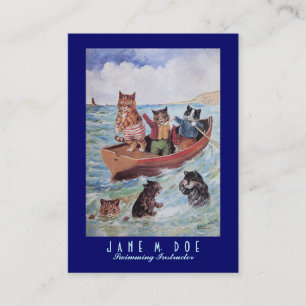 Tarjeta De Visita Alquileres del instructor/de la canoa de la