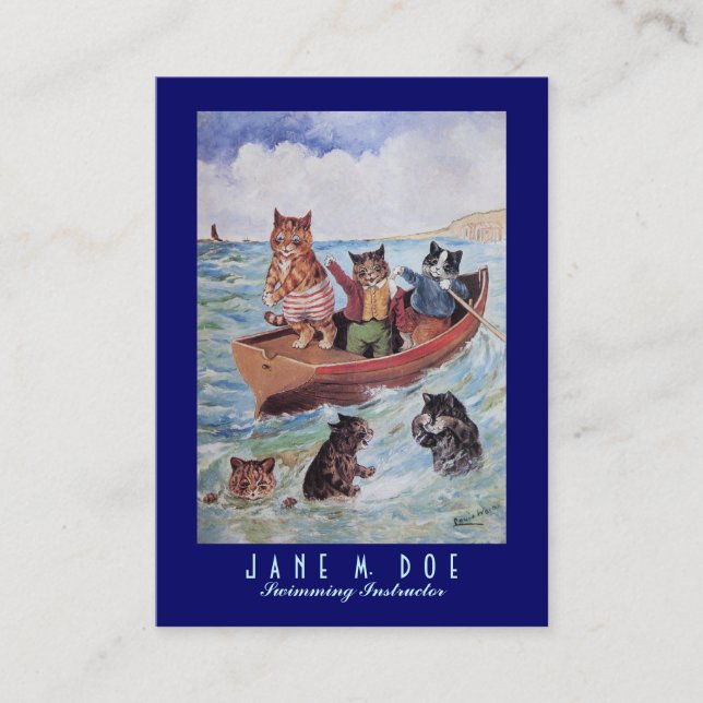 Tarjeta De Visita Alquileres del instructor/de la canoa de la (Anverso)