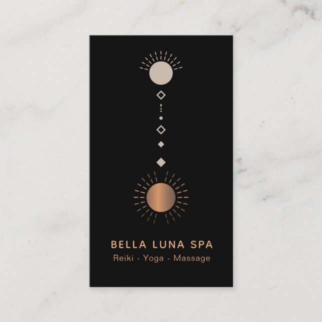 Tarjeta De Visita *~* Alquimia cósmica Universo Chamán Tótem Sol (Anverso)