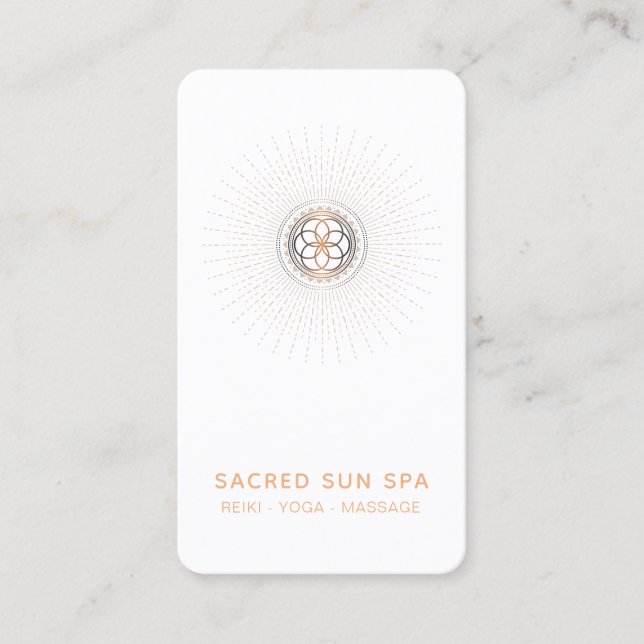 Tarjeta De Visita *~* Alquimia de geometría sagrada chamán Mandala (Anverso)