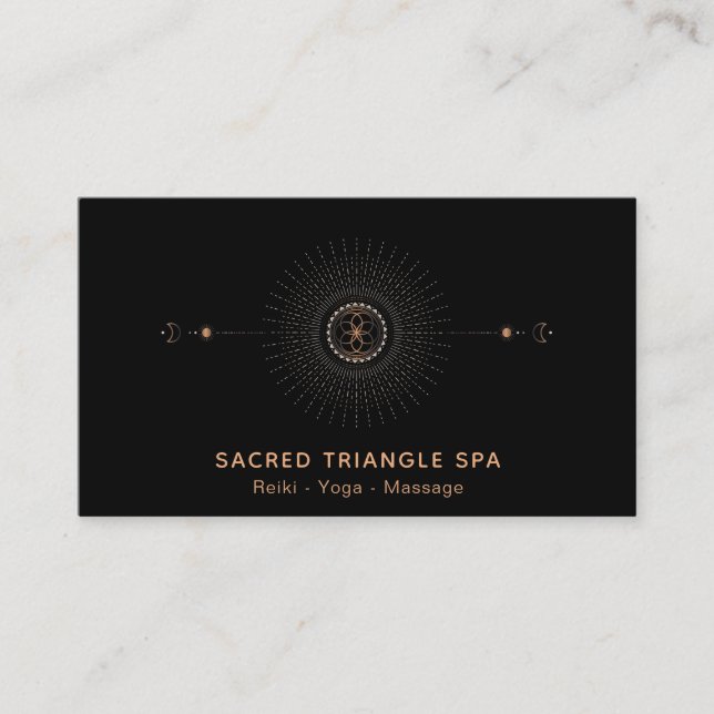 Tarjeta De Visita *~* Alquimia lunar chamán sagrada geometría Mandal (Anverso)