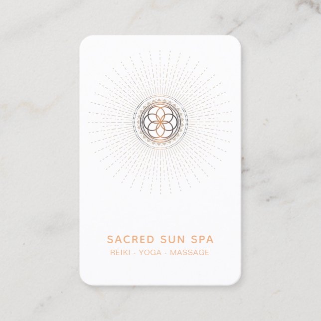 Tarjeta De Visita *~* Alquimia sagrada de la geometría chamán Mandal (Anverso)