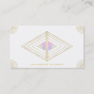 Tarjeta De Visita Alquimia sagrada de la geometría de los triángul