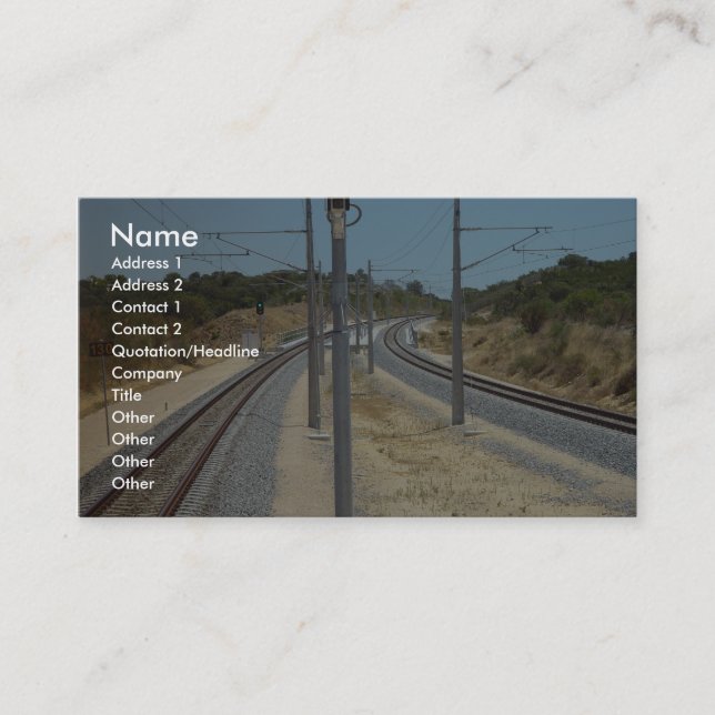 Tarjeta De Visita Alrededor de la curva quema el puente del (Anverso)