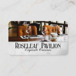 Tarjeta De Visita Alta cocina   Restaurante   Configuración de mesa