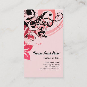 Tarjeta De Visita alta fidelidad del verano: suavemente rosa