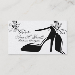 Tarjeta De Visita Altas costuras de la moda del zapato elegante de