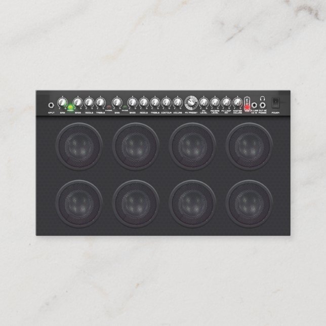 Tarjeta De Visita Altavoces de amplificador de sonido para ingeniero (Anverso)