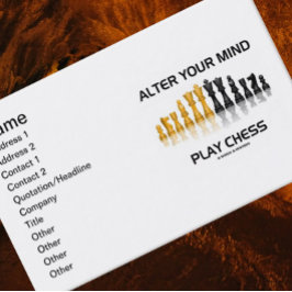 Tarjeta De Visita Alter Your Mind Play Chess (Juego De Ajedrez Refle