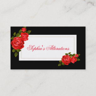 Tarjeta De Visita Alteraciones de rosas blancas y negras