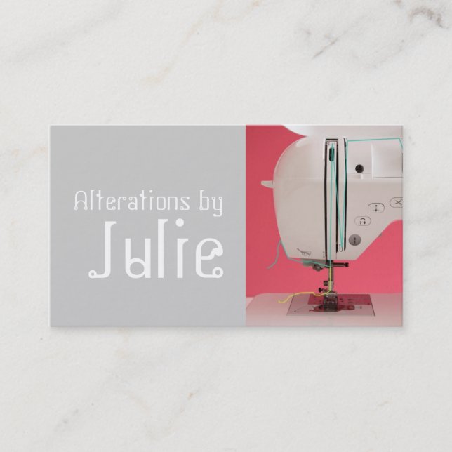 Tarjeta De Visita Alteraciones de sastre de costura de asfalto (Anverso)