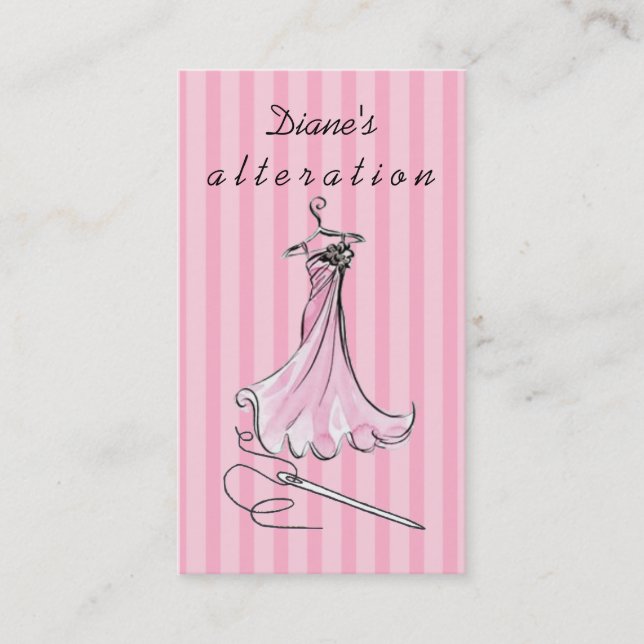 Tarjeta De Visita Alteraciones, sastre, costura, sastre (Anverso)
