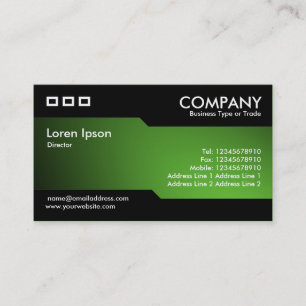 Tarjeta De Visita Alternativa - Luz de foco Iluminada - Verde