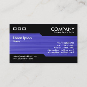 Tarjeta De Visita Alternativa - Textura azul cepillado