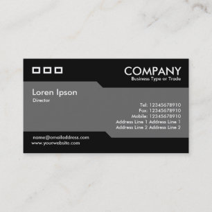 Tarjeta De Visita Alternativo - Gris