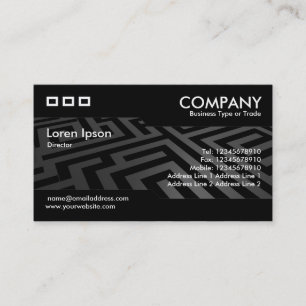 Tarjeta De Visita Alternativo - Maze oscuro