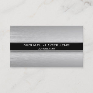 Tarjeta De Visita Aluminio cepillado moderno