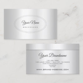 Tarjeta De Visita Aluminio metálico de color Plata