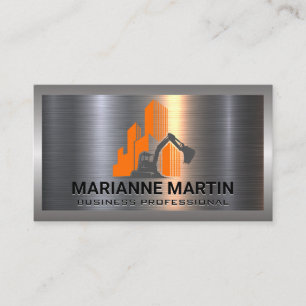 Tarjeta De Visita Aluminio metalizado   Icono de construcción