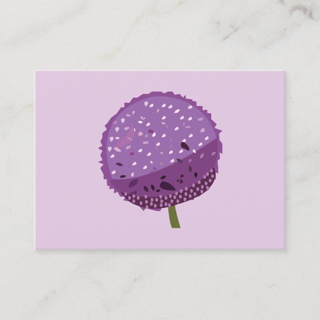 Tarjeta De Visita Aluminio morado (Anverso)