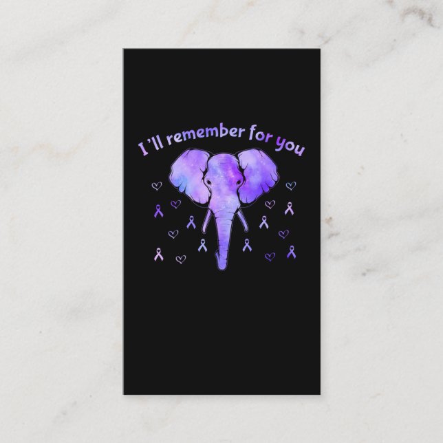 Tarjeta De Visita Alzheimers Concienciación Recuerdos familiares de  (Anverso)