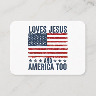 Tarjeta De Visita Ama a Jesús y a Estados Unidos a Dios Cristiano 4 