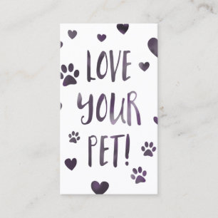 Tarjeta De Visita ama a tu mascota