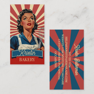 Tarjeta De Visita Ama de casa panadera repostería chef pastelero vin