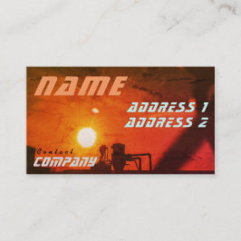 Tarjeta De Visita Amanecer del futuro Naranja de la industria