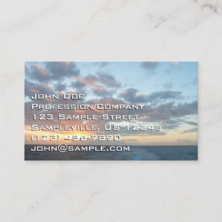 Tarjeta De Visita Amanecer en el mar I Pastel