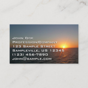 Tarjeta De Visita Amanecer en el Mar III Océano Atlántico