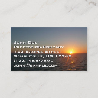 Tarjeta De Visita Amanecer en el Mar III Océano Atlántico