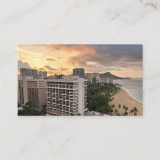 Tarjeta De Visita Amanecer en Waikiki