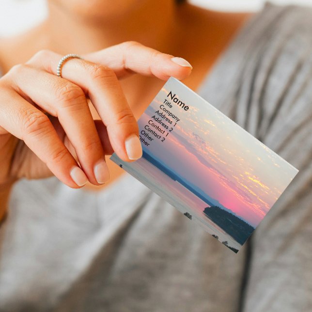 Tarjeta De Visita Amanecer Escenario Rosa Del Acanto Marítimo (In SItu)