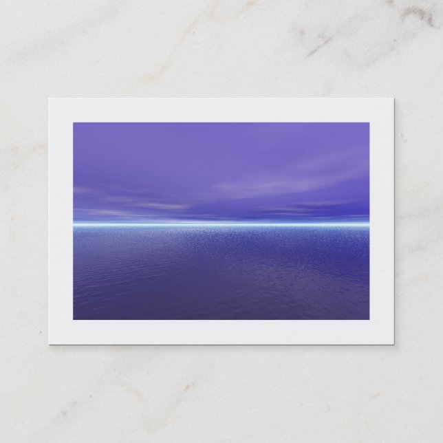 Tarjeta De Visita Amanecer morado (bordeado) (Anverso)