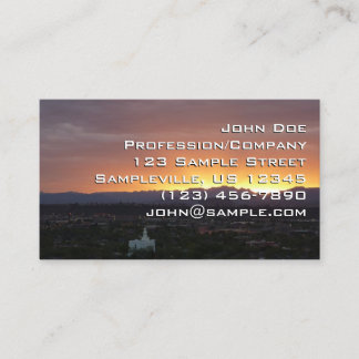 Tarjeta De Visita Amanecer sobre el paisaje de St. George Utah