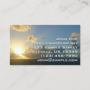 Tarjeta De Visita Amanecer sobre San Juan II Puerto Rico