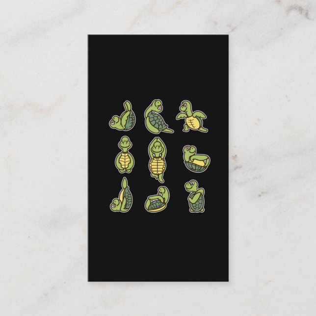 Tarjeta De Visita Amante de los animales salvajes de la tortuga de y (Anverso)