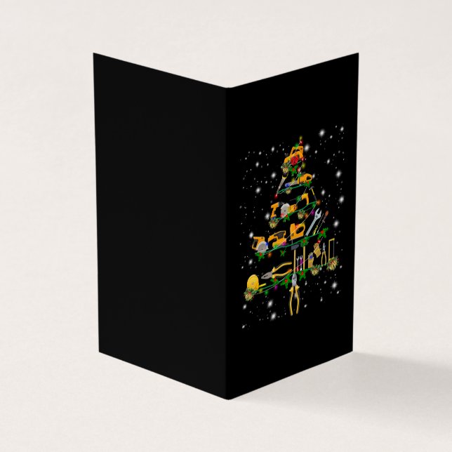 Tarjeta De Visita Amantes mecánicos| Árbol mecánico de Navidad (Exterior)