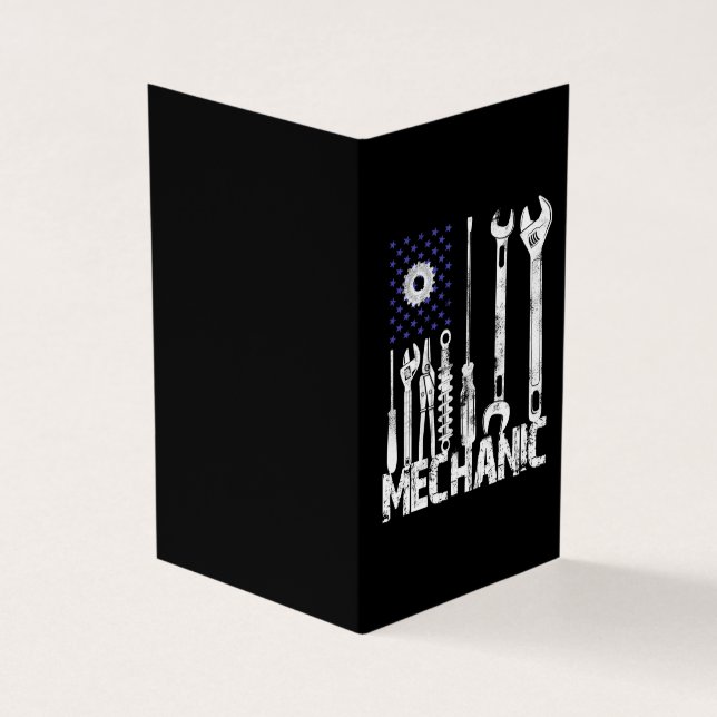 Tarjeta De Visita Amantes mecánicos| Bandera mecánica de los Estados (Exterior)