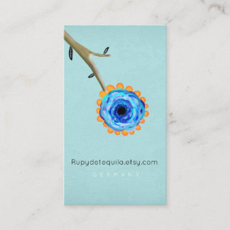Tarjeta De Visita Amapola Azul Una Sola