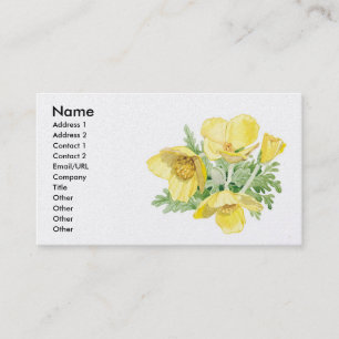 Tarjeta De Visita Amapola de Celandine - personalizar