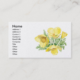 Tarjeta De Visita Amapola de Celandine - personalizar