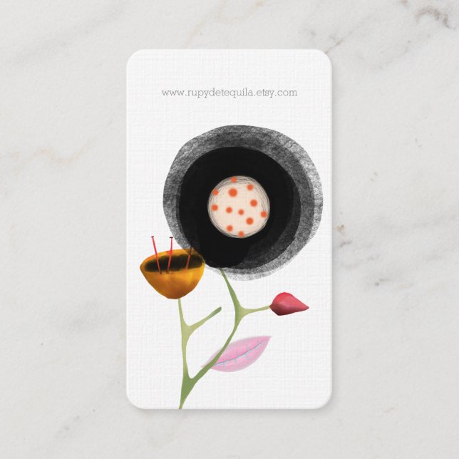 Tarjeta De Visita Amapola Negra (Anverso)