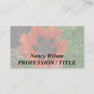 Tarjeta De Visita amapola oriental